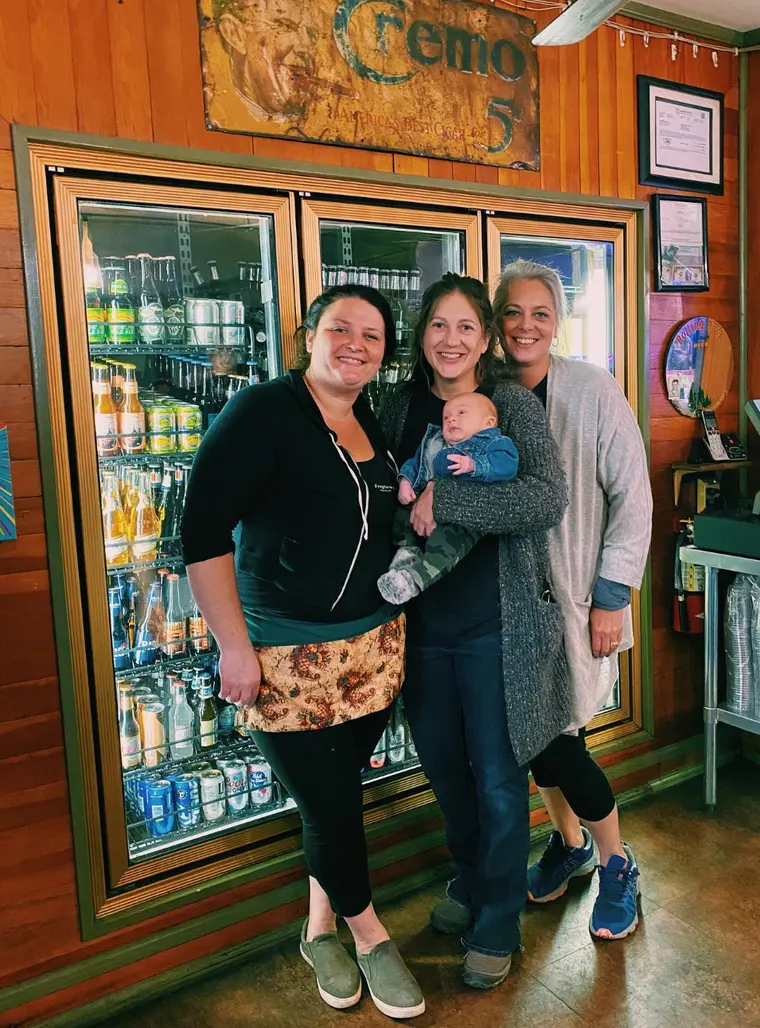 A few familiar faces inside Frogtown Cafe
